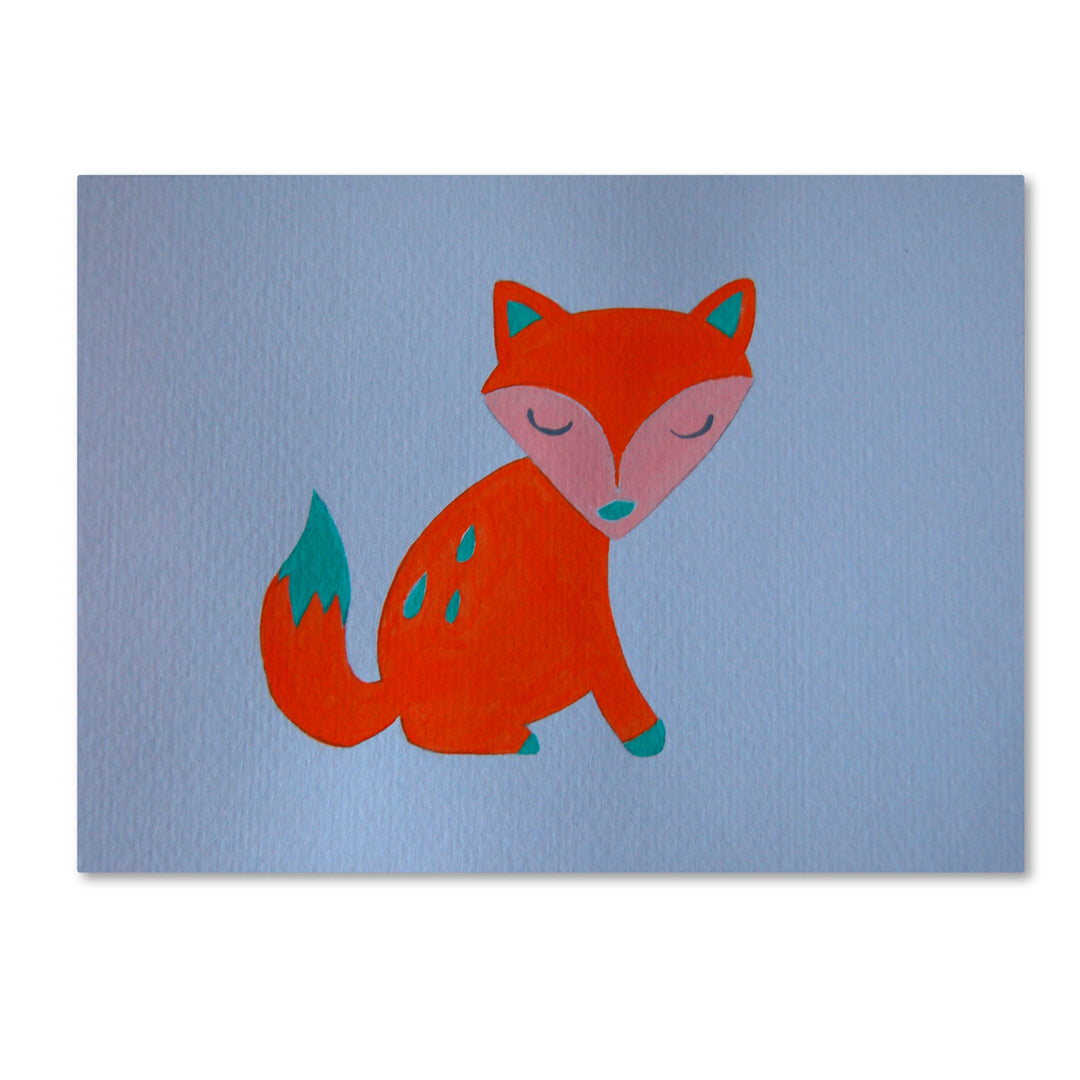 Nicole Dietz Orange Fox Canvas Art 18 x 24 Image 1