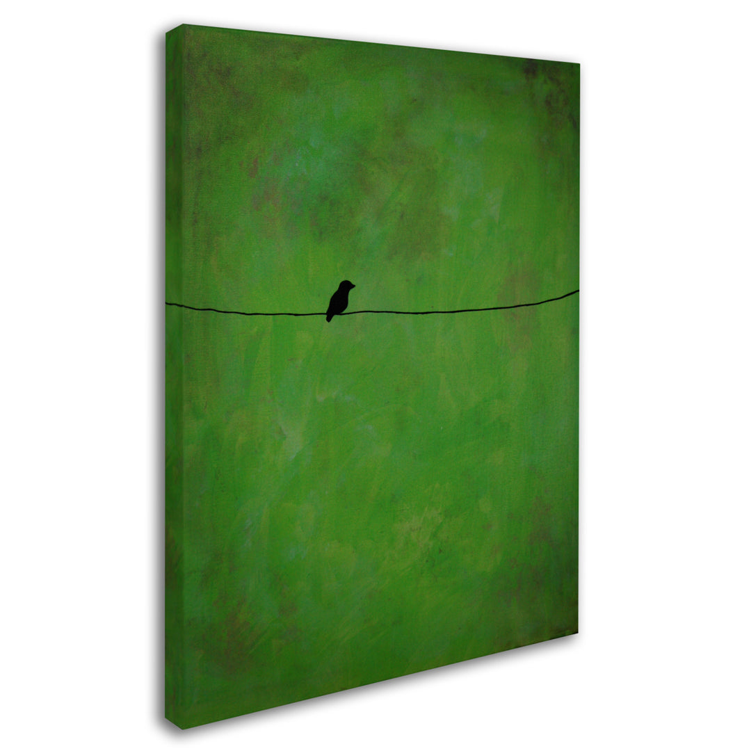 Nicole Dietz Lone Bird Green Canvas Art 18 x 24 Image 2