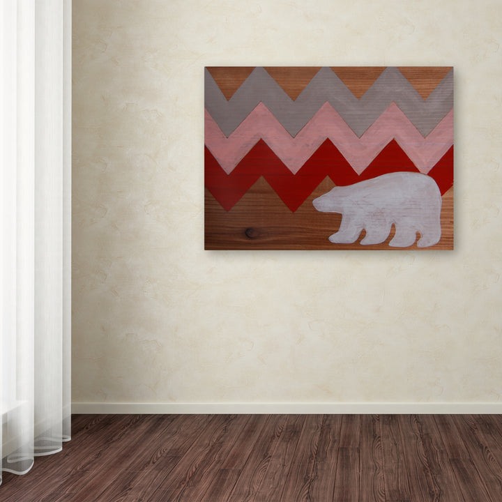 Nicole Dietz Polar Bear Red Canvas Art 18 x 24 Image 3