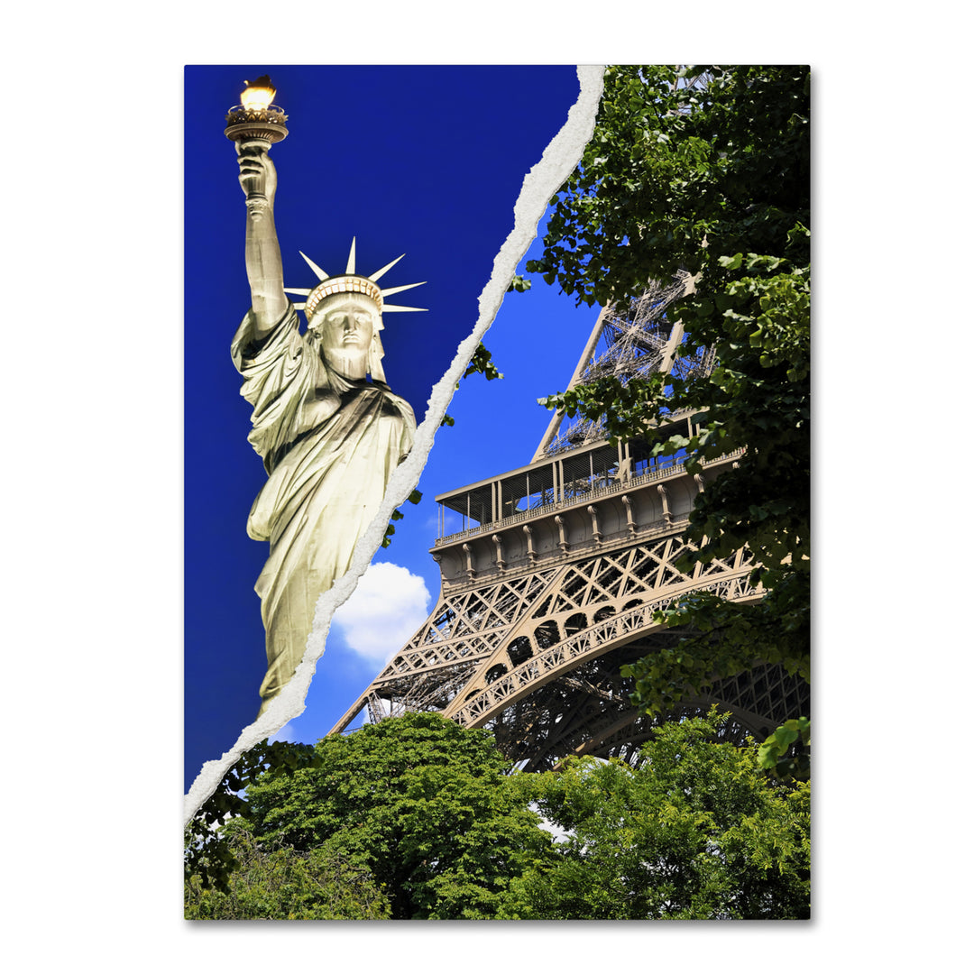 Philippe Hugonnard Eiffel; Thank You! Canvas Art 18 x 24 Image 1