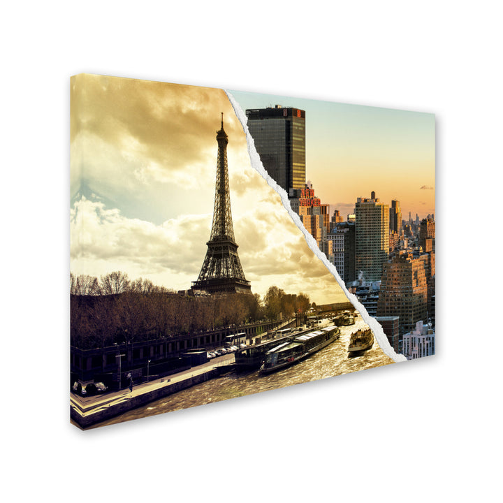 Philippe Hugonnard Sunset in Paris and  York Canvas Art 18 x 24 Image 2