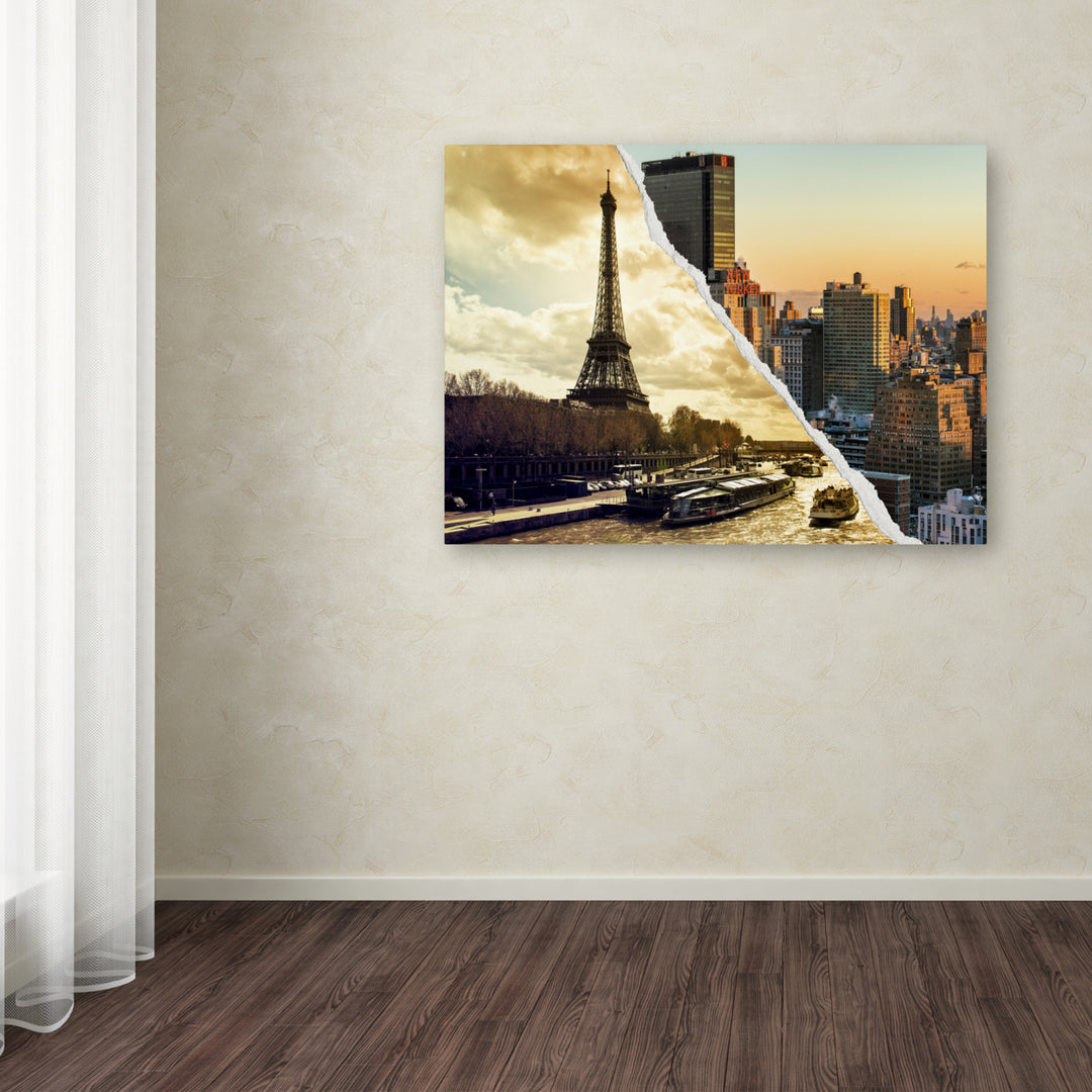 Philippe Hugonnard Sunset in Paris and  York Canvas Art 18 x 24 Image 3