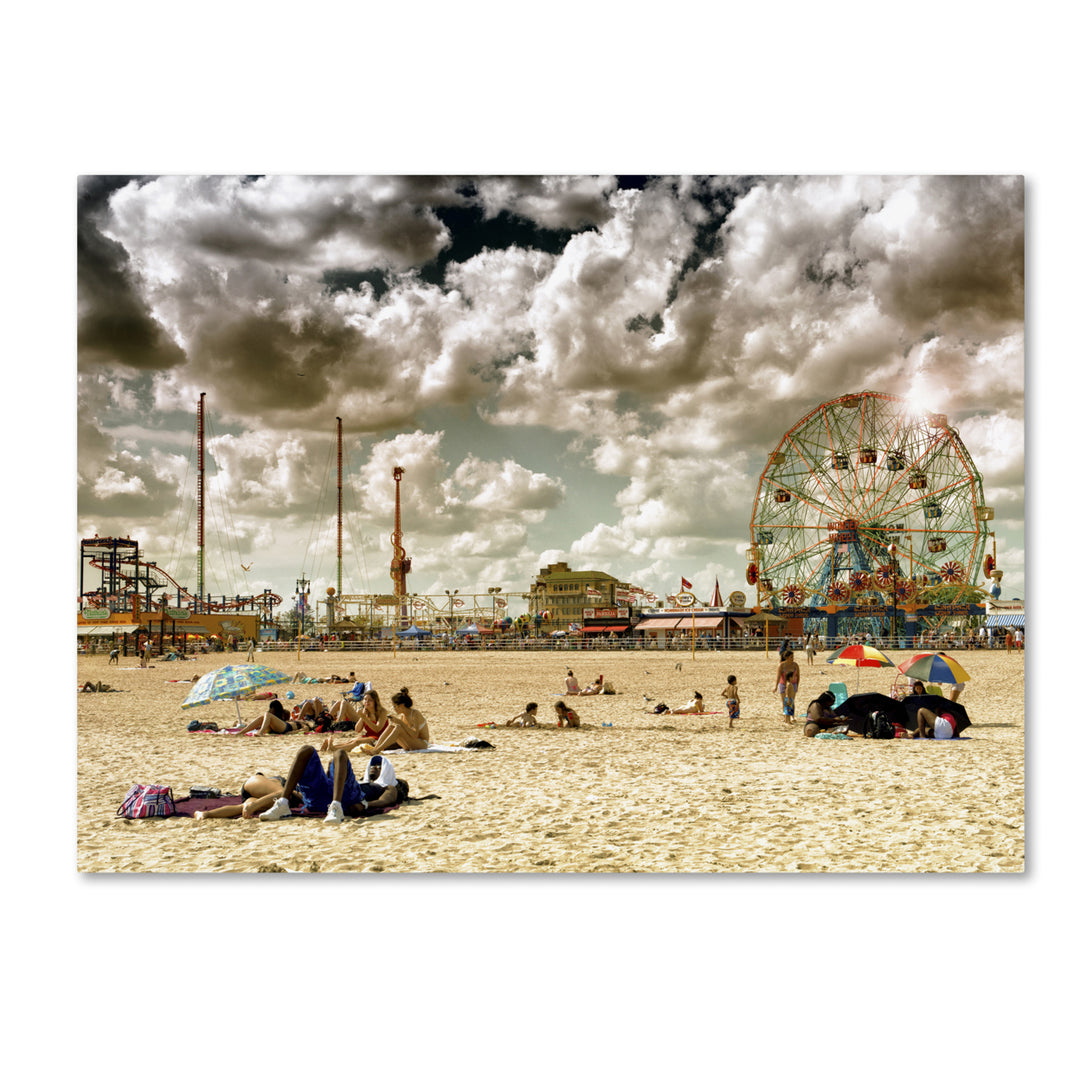 Philippe Hugonnard Coney Island Beach Canvas Art 18 x 24 Image 1