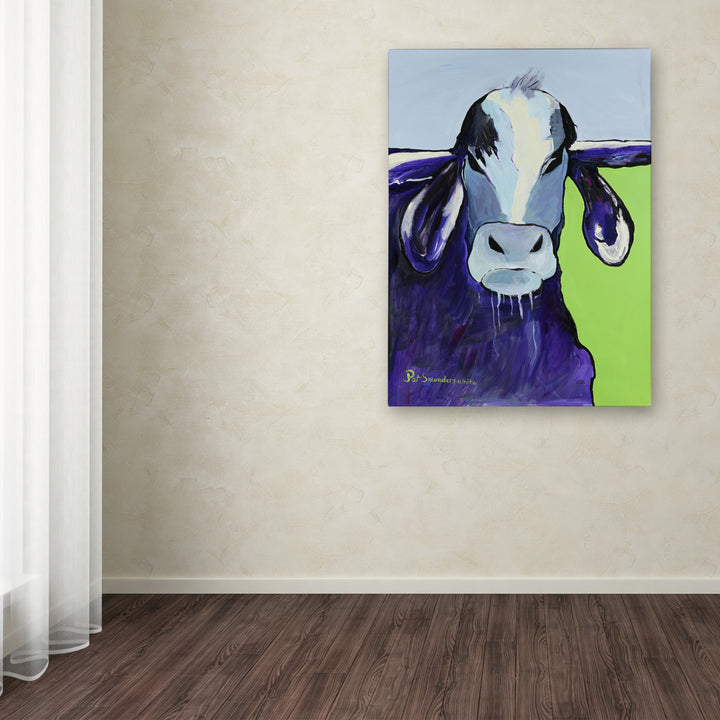 Pat Saunders-White Bull Drool Canvas Art 18 x 24 Image 3