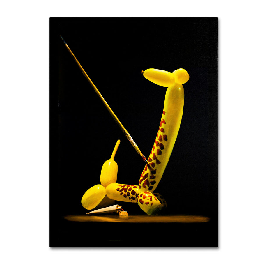 Roderick Stevens Balloon Giraffe Canvas Art 18 x 24 Image 1