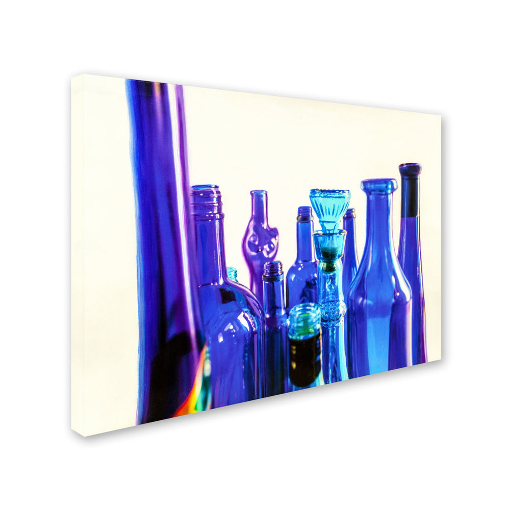 Roderick Stevens Blue Bottle Tops Canvas Art 18 x 24 Image 2