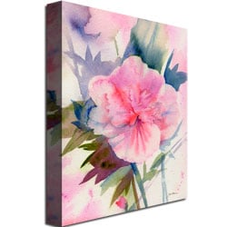 Shelia Golden Pink Hibiscus Bloom Canvas Art 18 x 24 Image 3