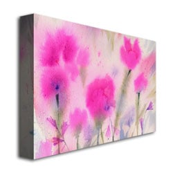 Sheila Golden Fushia Flowers Canvas Art 18 x 24 Image 3