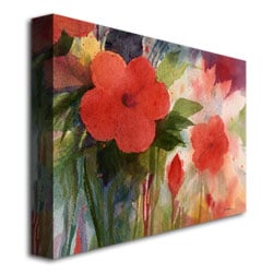 Sheila Golden Red BlossomsCanvas Art 18 x 24 Image 3