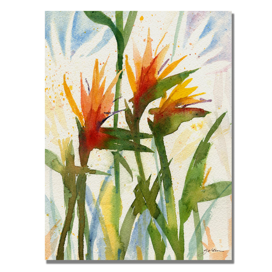 Sheila Golden Birds of Paradise Canvas Art 18 x 24 Image 1