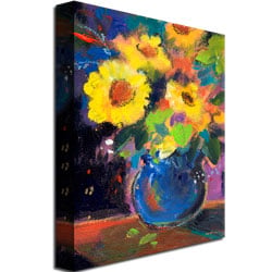 Sheila Golden Yellow Blue Canvas Art 18 x 24 Image 3