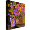 Shelia Golden Purple Magenta Flowers Canvas Art 18 x 24 Image 2