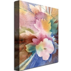 Sheila Golden White Floral Symphony Canvas Art 18 x 24 Image 3