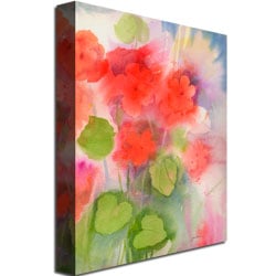 Sheila Golden Red Geraniums Canvas Art 18 x 24 Image 3