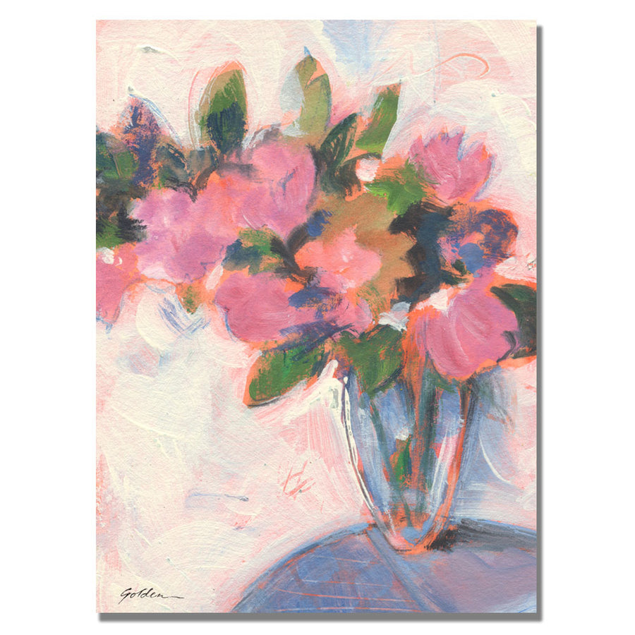 Sheila Golden Pink Floral Reverie Canvas Art 18 x 24 Image 1