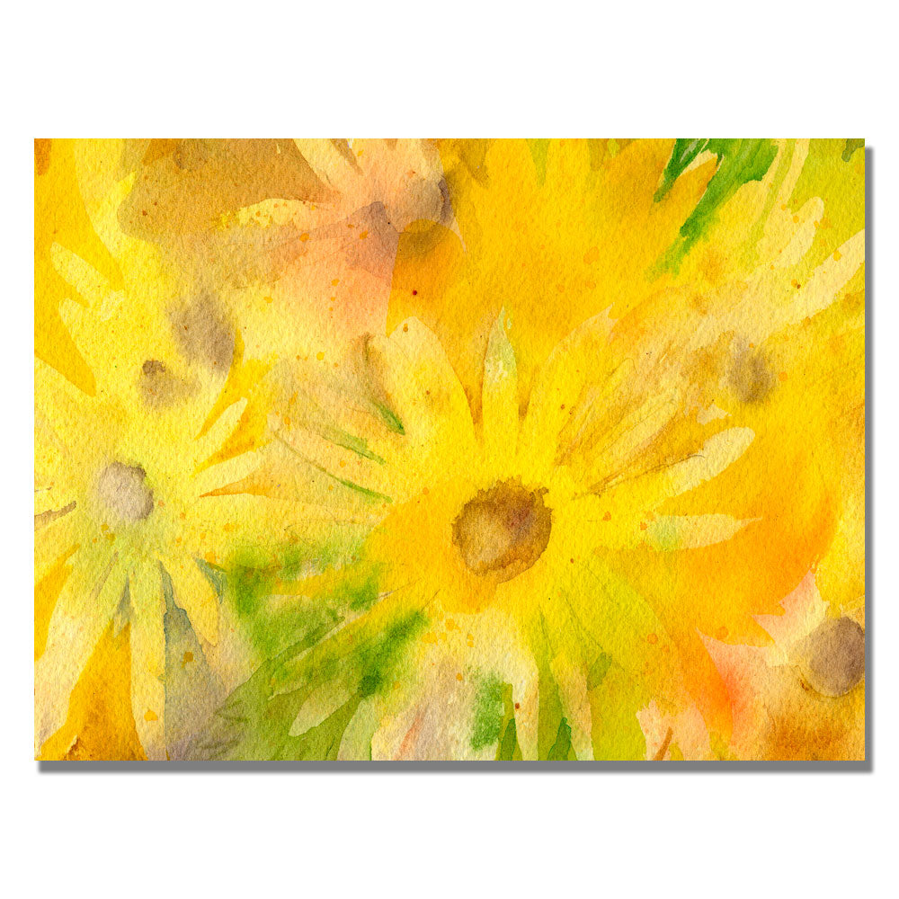 Sheila Golden Yellow Wildflowers Canvas Art 18 x 24 Image 1