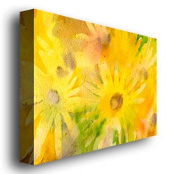 Sheila Golden Yellow Wildflowers Canvas Art 18 x 24 Image 3
