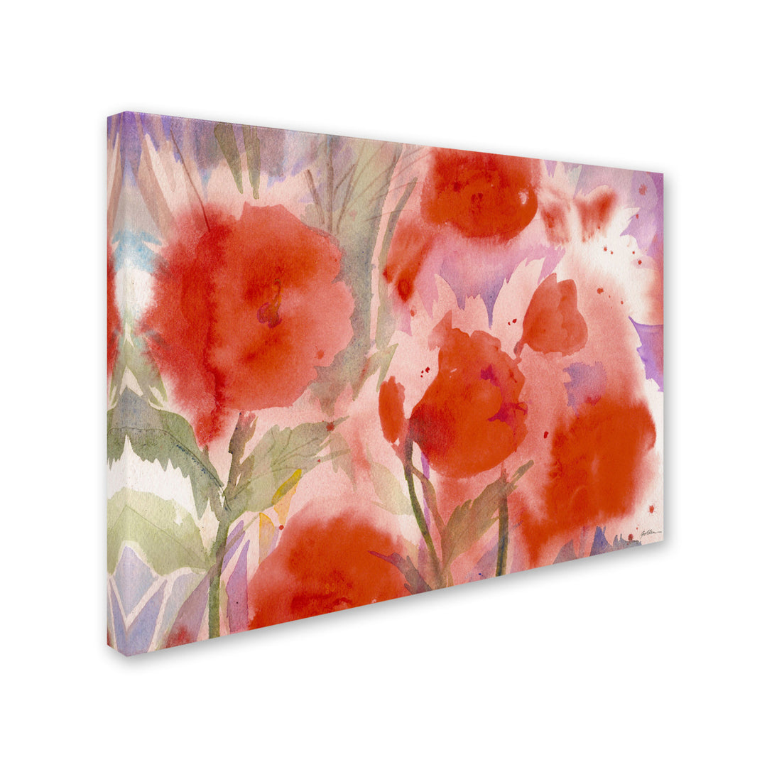 Sheila Golden Crimson Field Canvas Art 18 x 24 Image 2