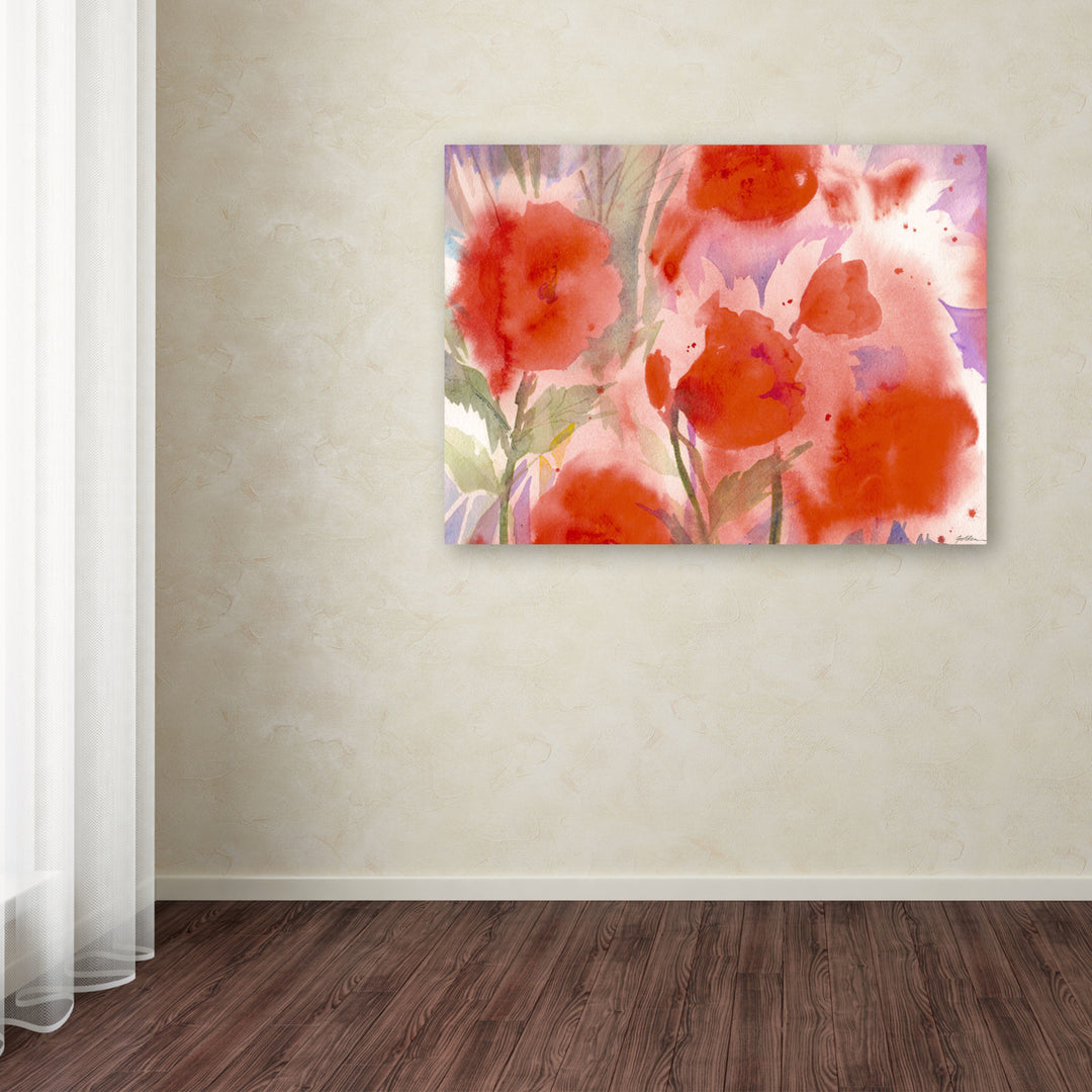 Sheila Golden Crimson Field Canvas Art 18 x 24 Image 3