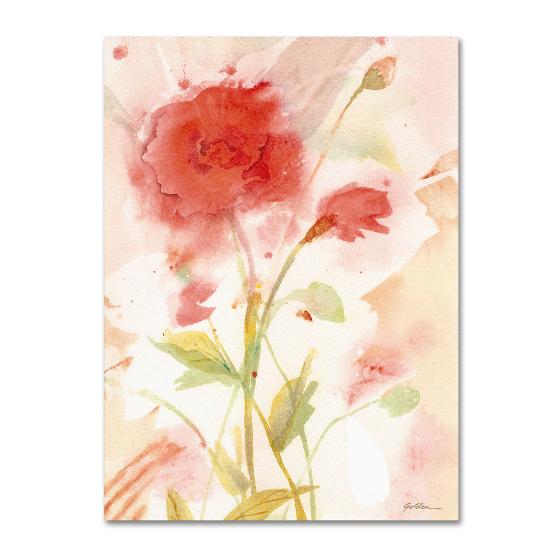 Sheila Golden Wild Rose Canvas Art 18 x 24 Image 1