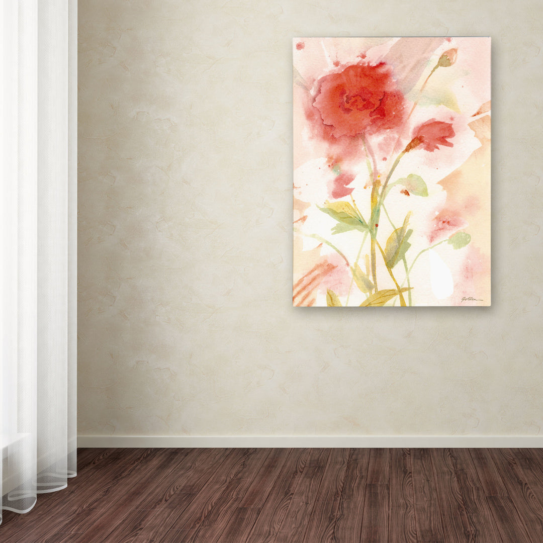 Sheila Golden Wild Rose Canvas Art 18 x 24 Image 3