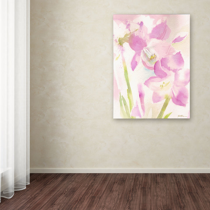 Sheila Golden Amaryllis Blossoming Canvas Art 18 x 24 Image 3