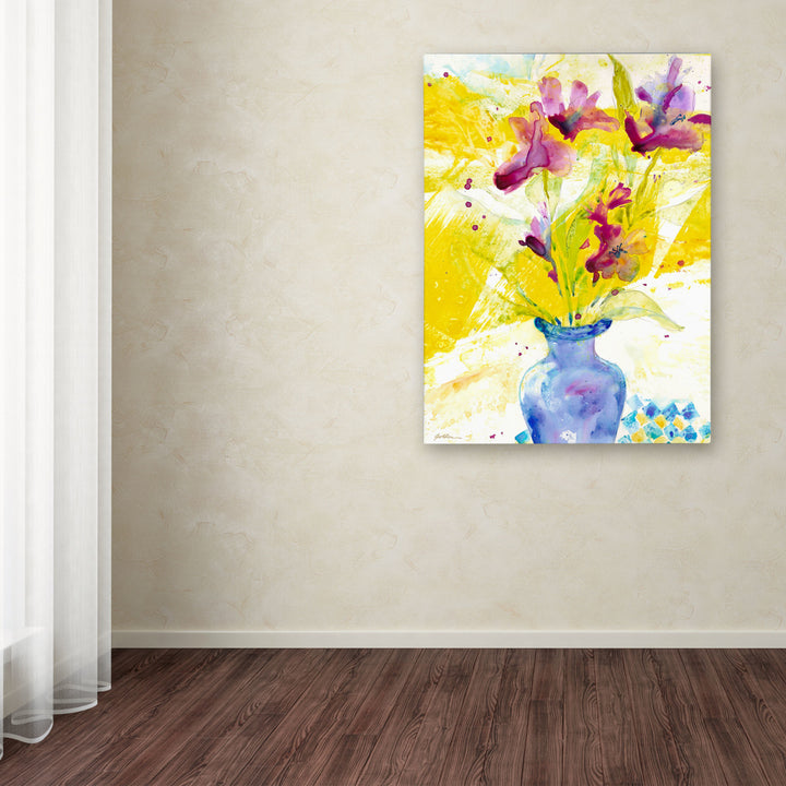 Sheila Golden Purple Blooms in Sunlight Canvas Art 18 x 24 Image 3