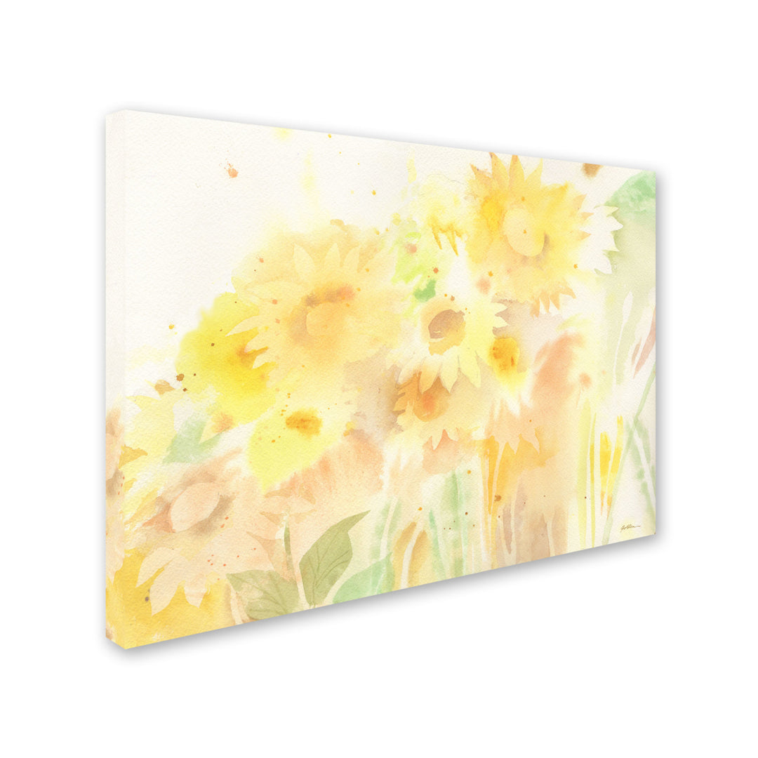 Sheila Golden Amid Sunflowers Canvas Art 18 x 24 Image 2