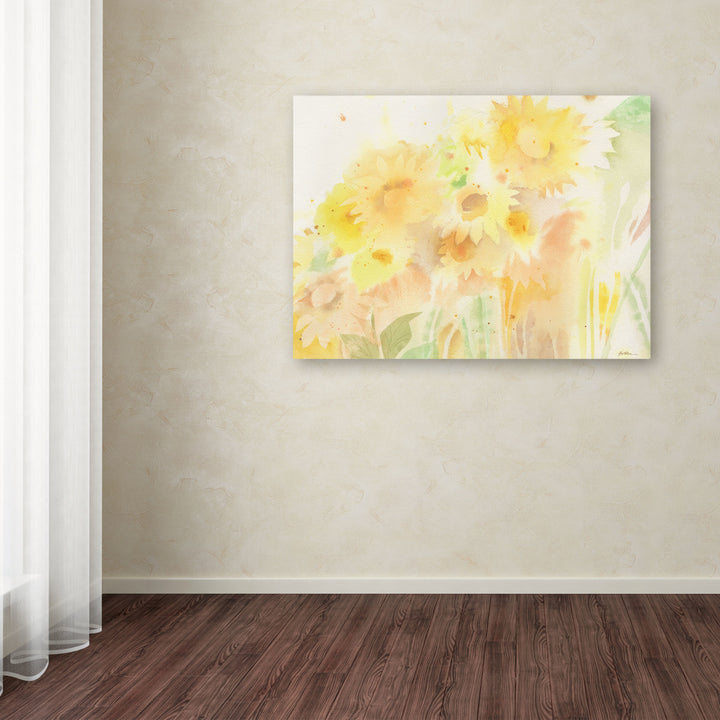 Sheila Golden Amid Sunflowers Canvas Art 18 x 24 Image 3