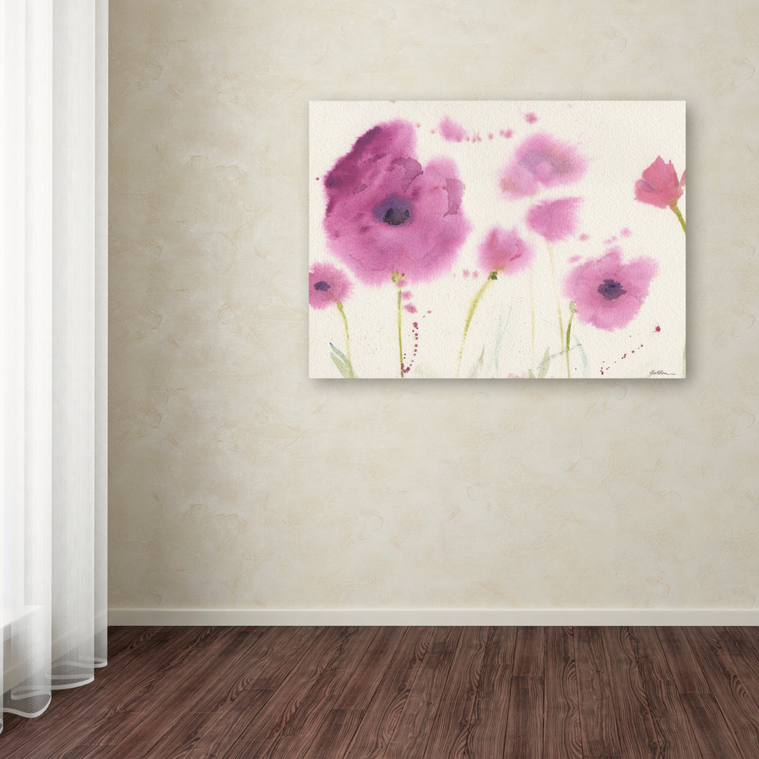 Sheila Golden Purple Poppies Canvas Art 18 x 24 Image 3