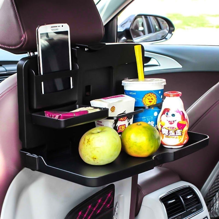 Zone Tech Back Seat Car Travel Food Drink Portable Desk Tray Holder Organizer Image 4