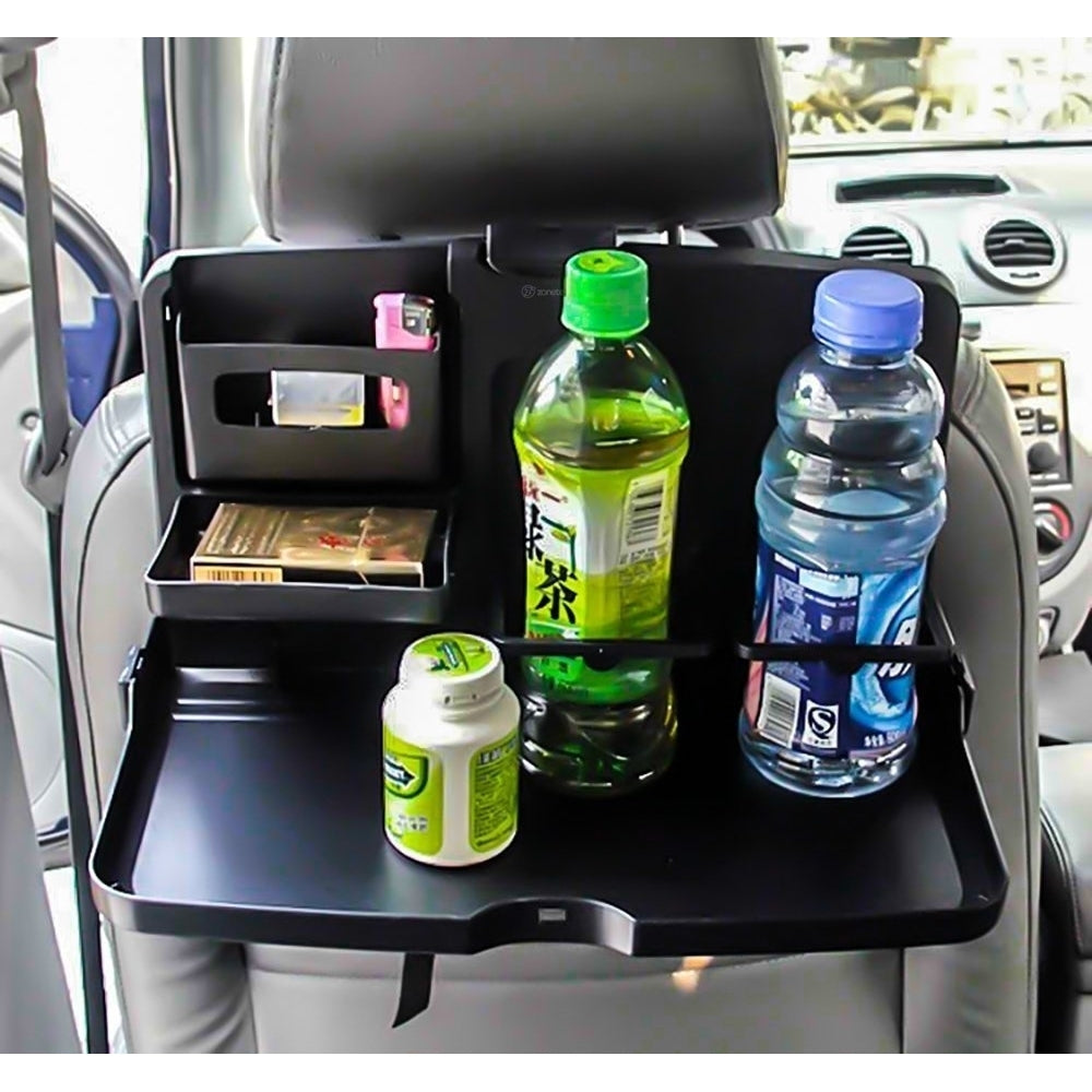 Zone Tech Back Seat Car Travel Food Drink Portable Desk Tray Holder Organizer Image 5