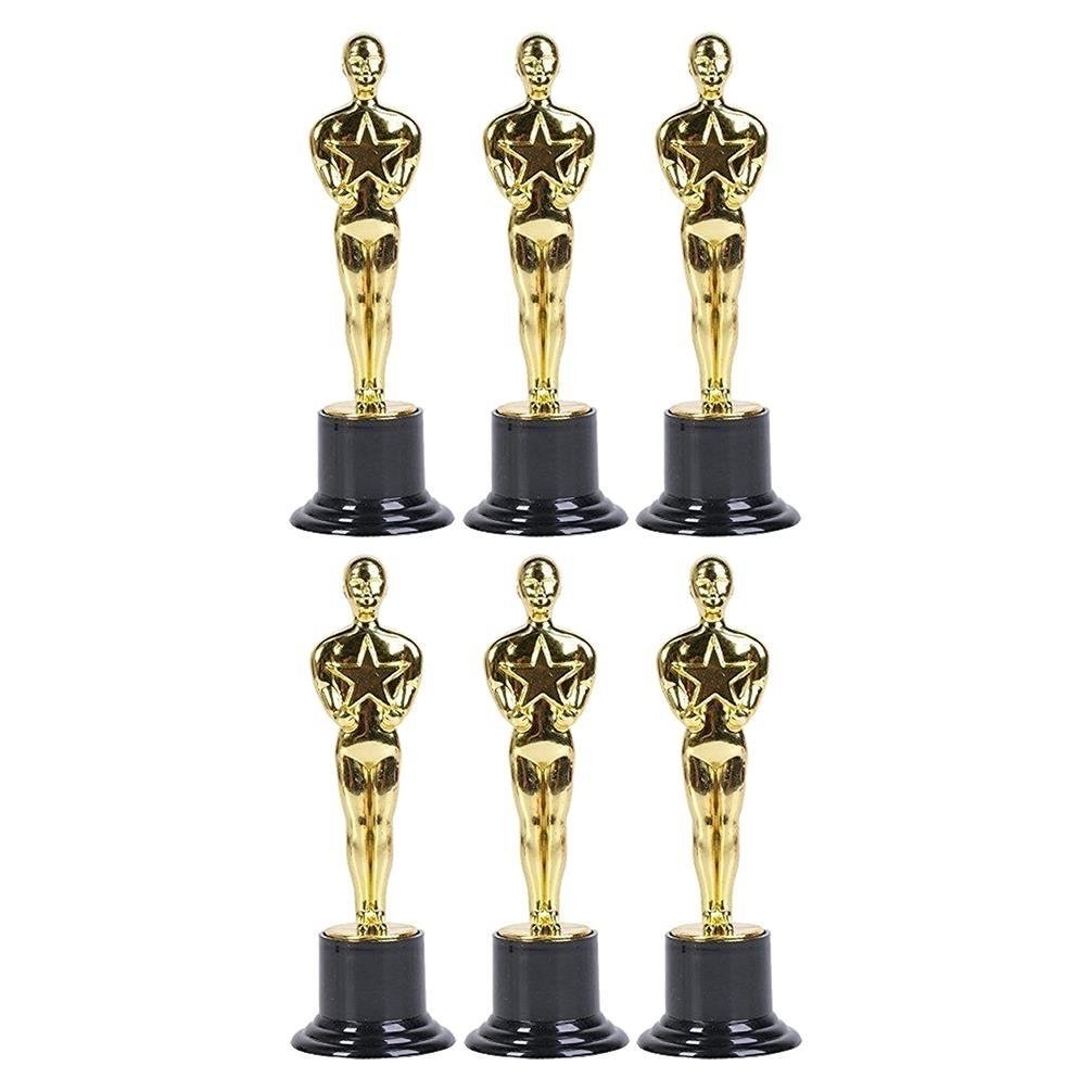 Hollywood Academy Award Gold Trophy 6PK Novelty Trophies for Parties Kids Adults Image 3