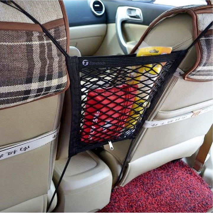 Zone Tech Mesh Bag Organizer Kids Pets Safety Driving Net Vehicle 2 in 1 Barrier Image 1