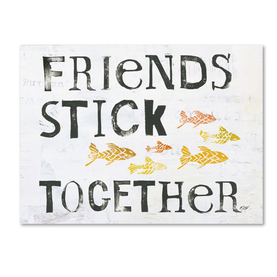 Kellie Day Friends Stick Together 14 x 19 Canvas Art Image 1