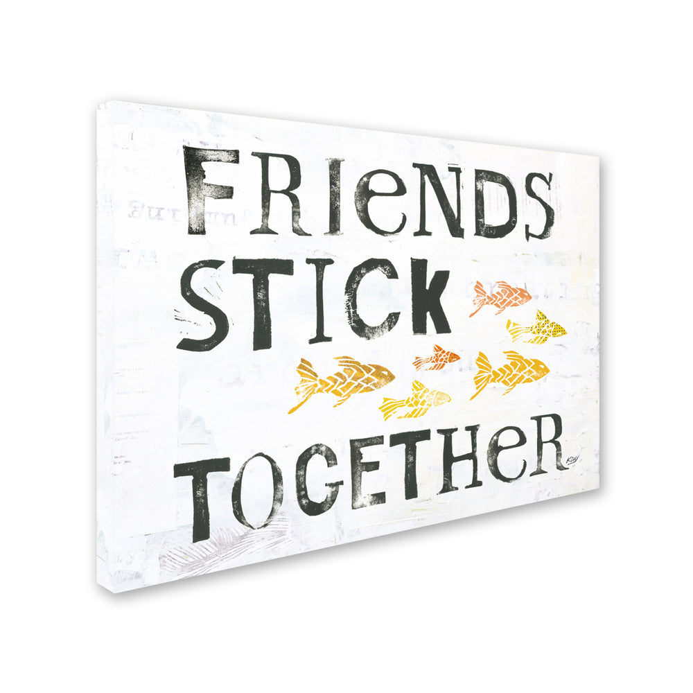 Kellie Day Friends Stick Together 14 x 19 Canvas Art Image 2