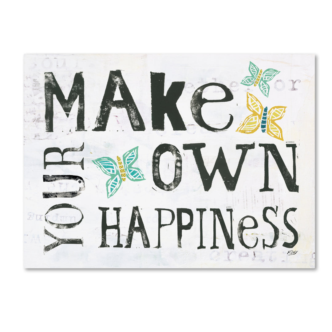 Kellie Day Make Your Own Happiness 14 x 19 Canvas Art Image 1
