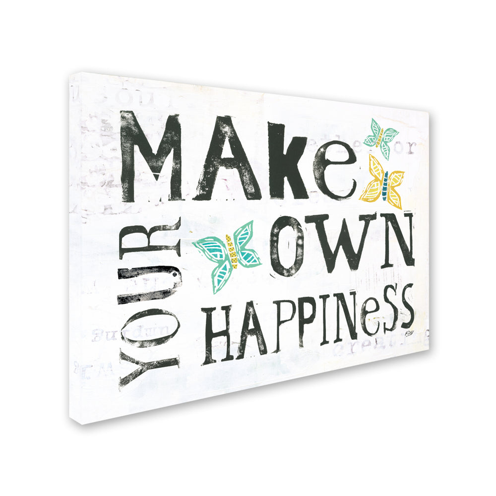 Kellie Day Make Your Own Happiness 14 x 19 Canvas Art Image 2