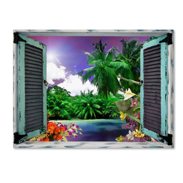 Leo Kelly Tropical Window to Paradise I 14 x 19 Canvas Art Image 1