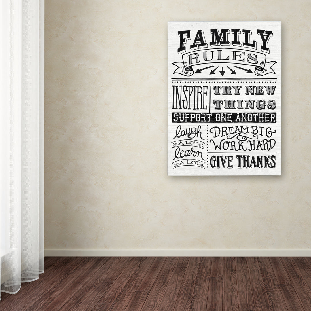 Mary Urban Family Rules II 14 x 19 Canvas Art Image 3