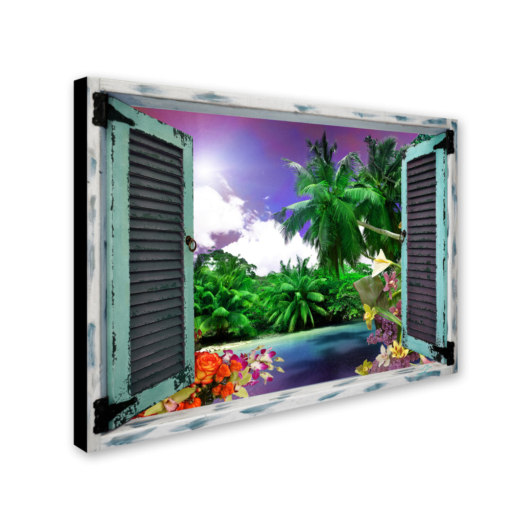 Leo Kelly Tropical Window to Paradise I 14 x 19 Canvas Art Image 2