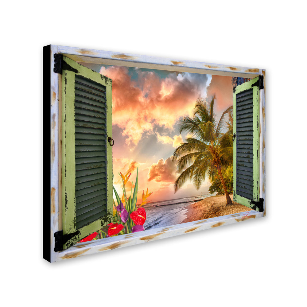 Leo Kelly Tropical Window to Paradise IV 14 x 19 Canvas Art Image 2