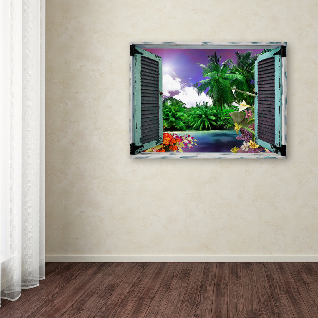 Leo Kelly Tropical Window to Paradise I 14 x 19 Canvas Art Image 3