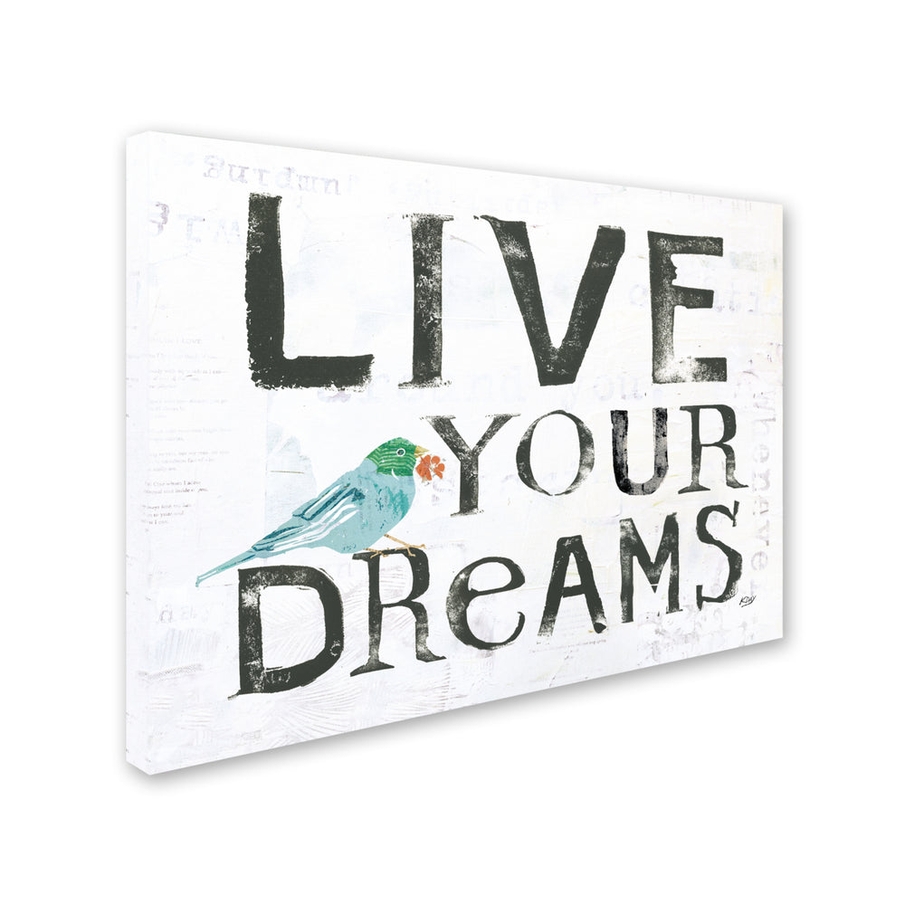 Kellie Day Live Your Dreams Canvas Art 18 x 24 Image 2
