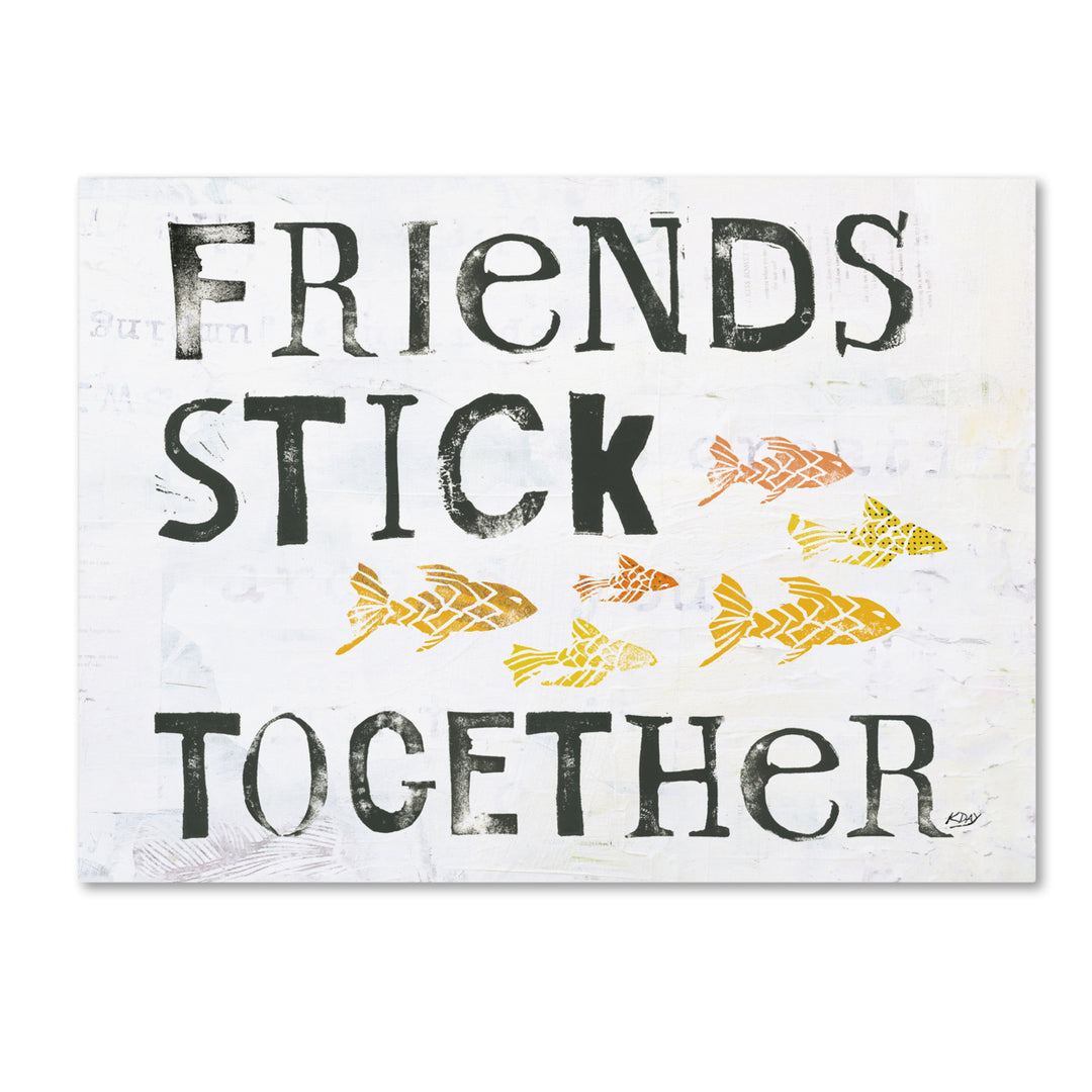 Kellie Day Friends Stick Together Canvas Art 18 x 24 Image 1