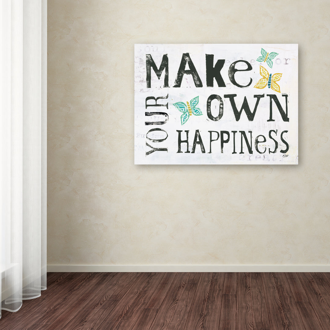 Kellie Day Make Your Own Happiness Canvas Art 18 x 24 Image 3
