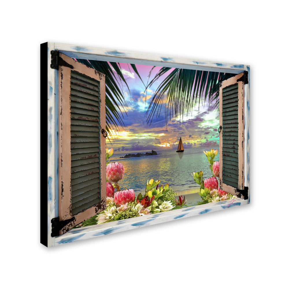 Leo Kelly Tropical Window to Paradise III Canvas Art 18 x 24 Image 2