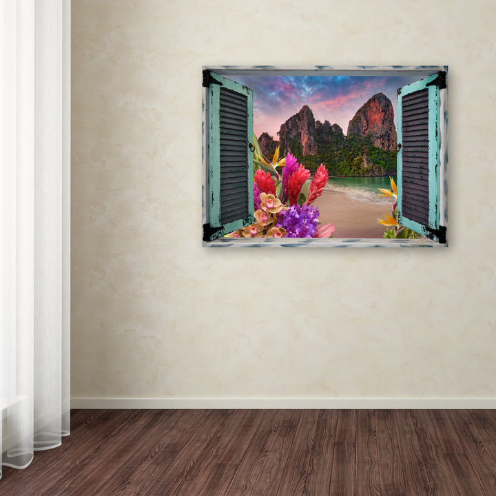 Leo Kelly Tropical Window to Paradise VI Canvas Art 18 x 24 Image 3