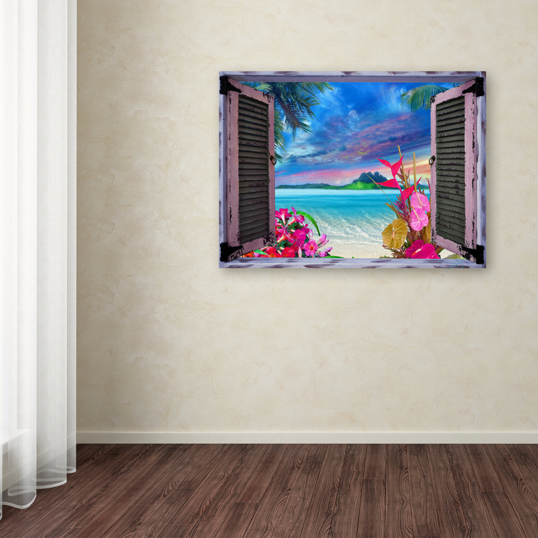 Leo Kelly Tropical Window to Paradise VII Canvas Art 18 x 24 Image 3