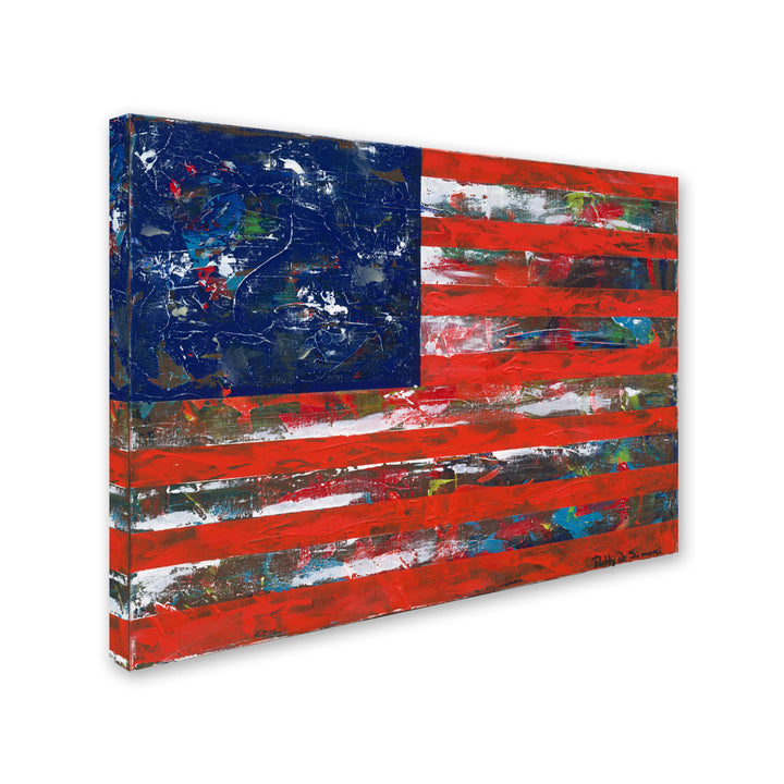 Patricia Alvez American Flag Canvas Art 18 x 24 Image 2